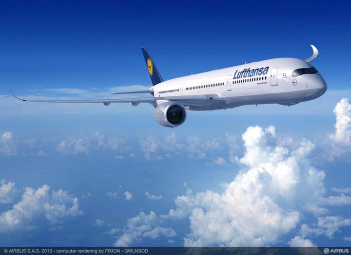 Lufthansa får sin första Airbus A350 i slutet av 2016