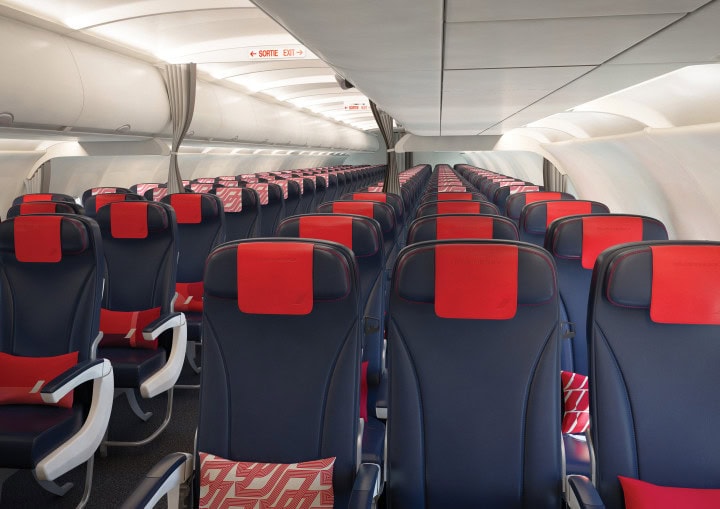 Launch of Air France's new service concept on medium-haul flights - testing new food on the route Stockholm-Paris - New seats on board - 1