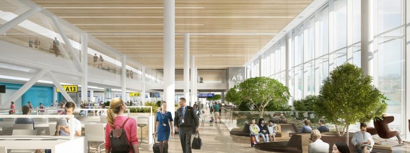 De första bilderna på den nya piren på Schiphol har släppts