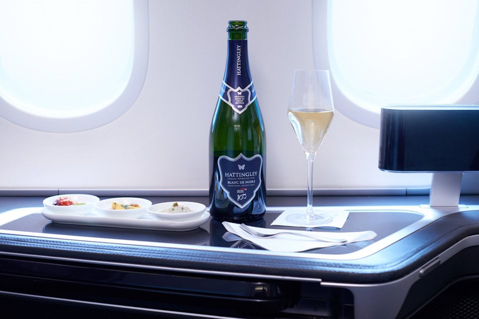 Enjoy English sparkling wine onboard British Airways