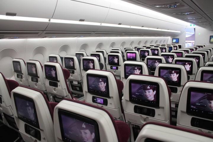 Et første kig: Qatar Airways business class og economy class på den nye Airbus A350 - Economy Class på Airbus A350 - 1