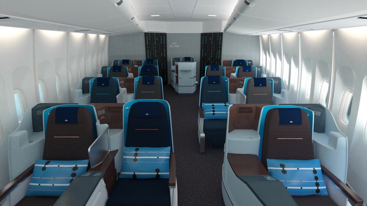 De første billeder af KLMs nye business class