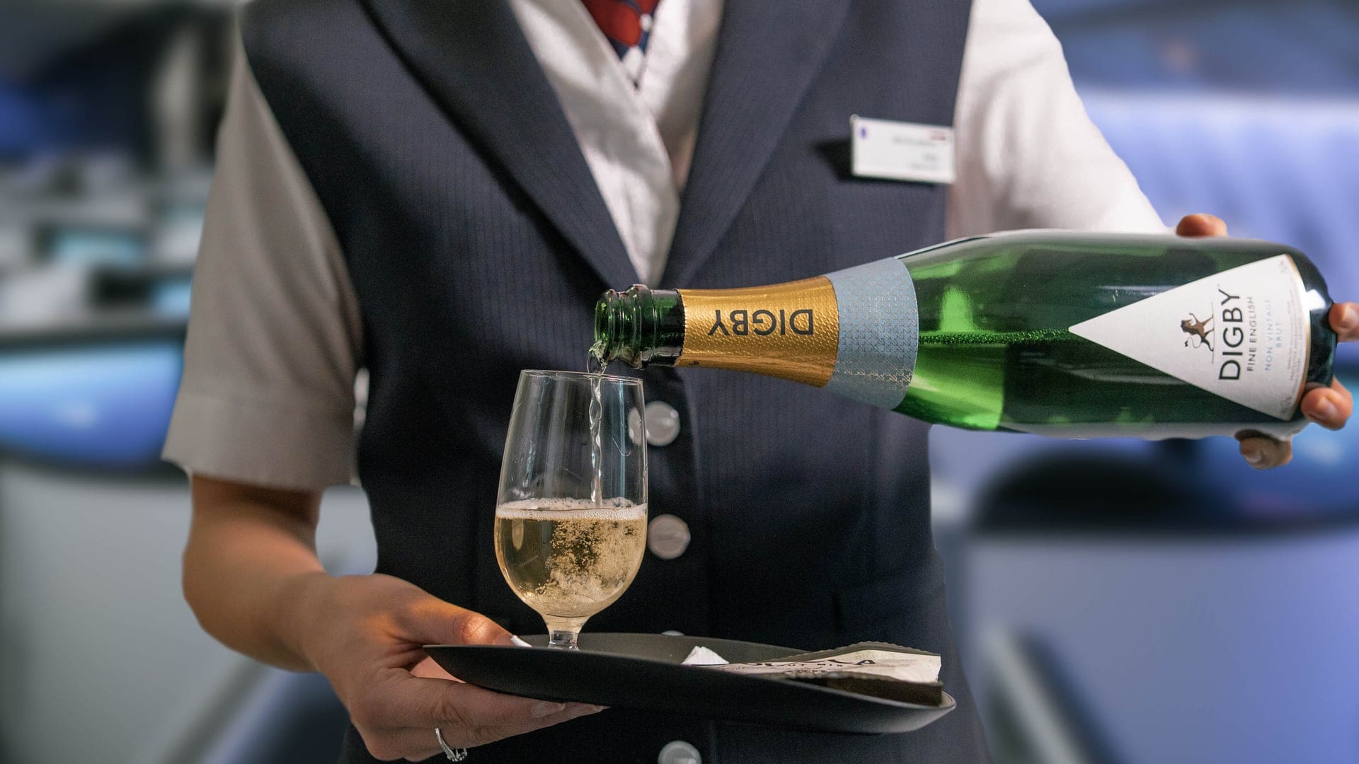 BA serves English sparkling wine in Business Class