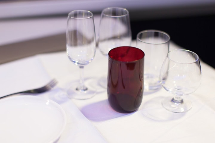 Nye krystallglass på første klasse hos British Airways