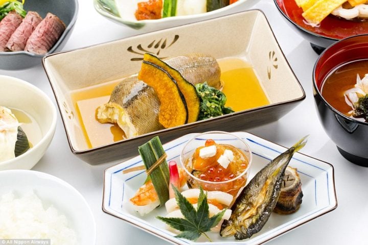 Så bra äter man i första klass - All Nippon Airways
