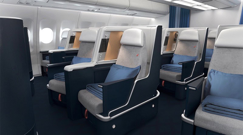 Air France with refurbished cabin