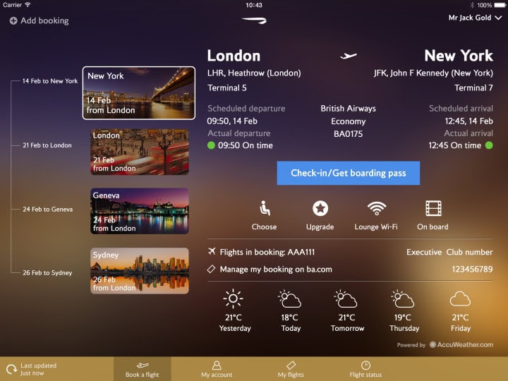 British Airways lancerer ipad-app