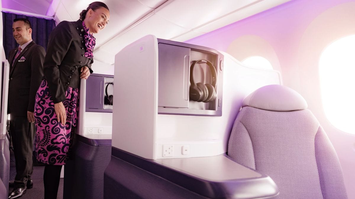 air new zealand's crew in the plane