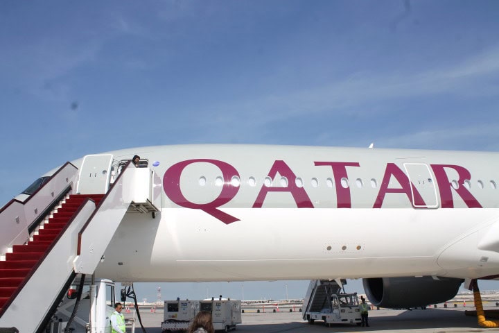 En första titt: Qatar Airways business class och economy class på nya Airbus A350 - 1