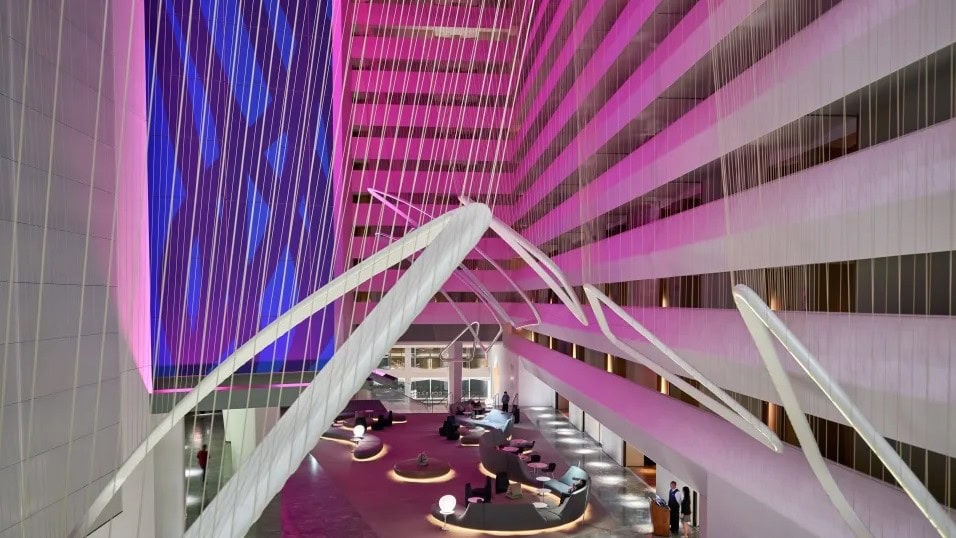 waiting area at the Conrad New York Downtown