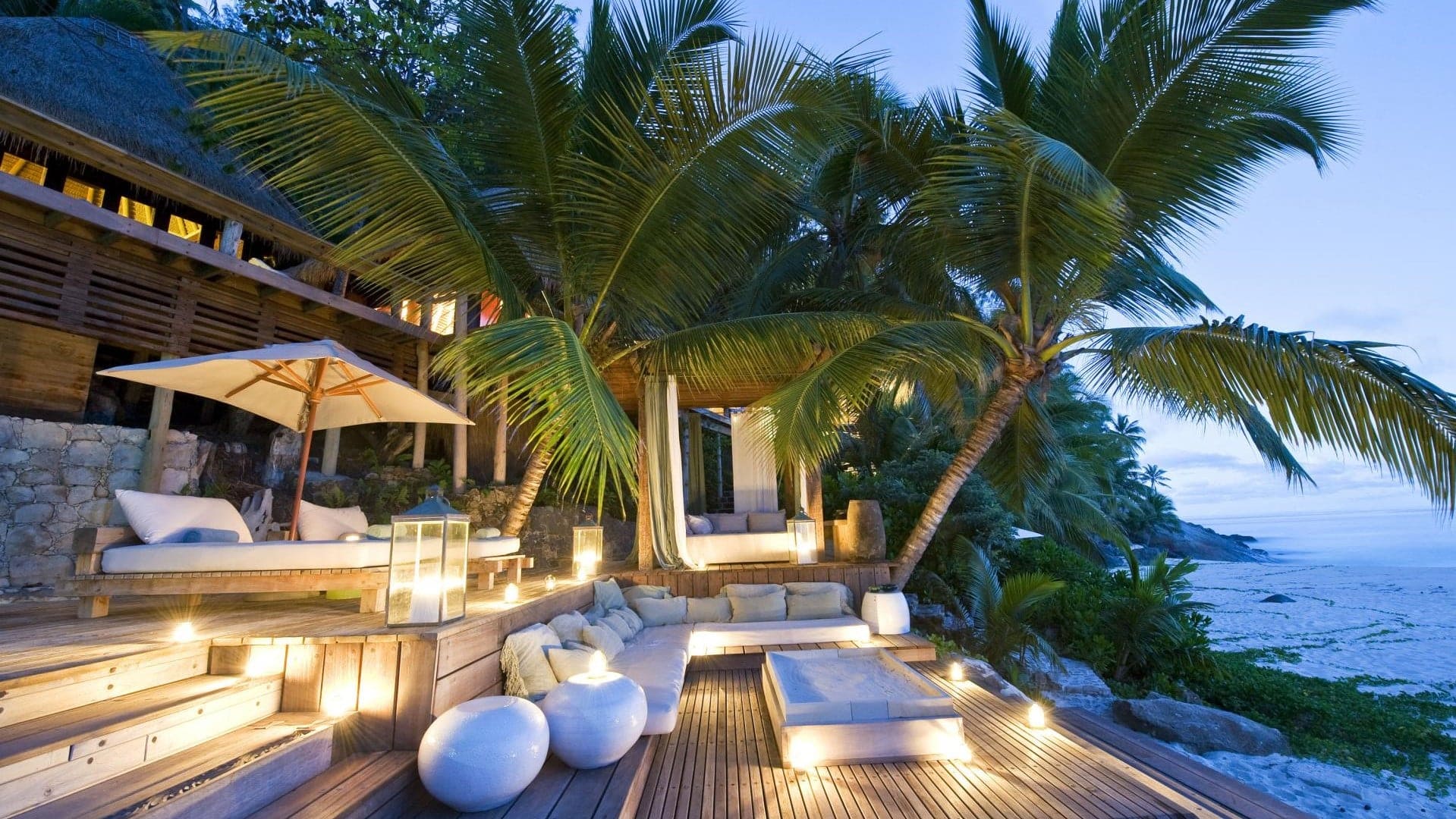 sitting area of North Island at the beach