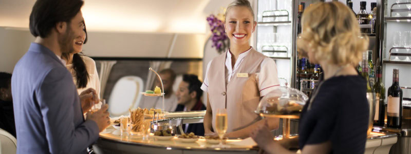 De første bildene av Emirates sin nye bar på Airbus A380