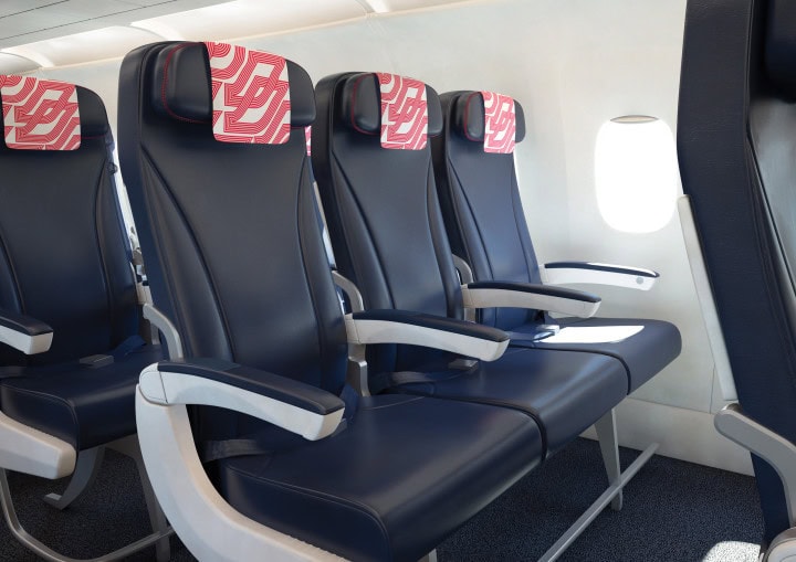 Launch of Air France's new service concept on medium-haul flights - testing new food on the route Stockholm-Paris - New seats on board - 3