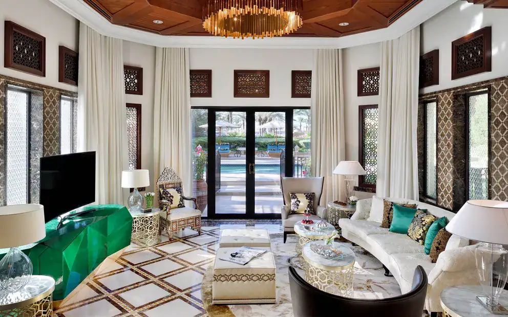 lounge area of a room at One&Only Royal Mirage
