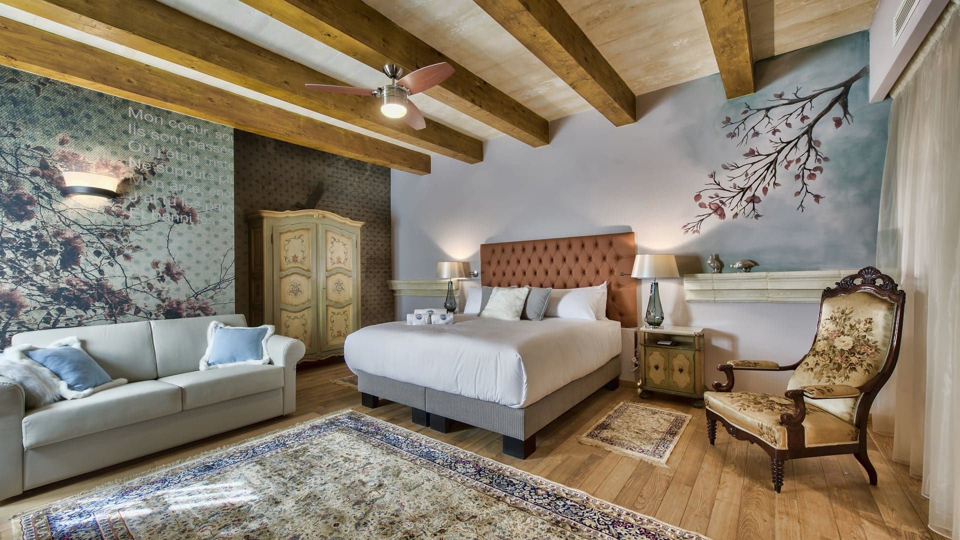 luxury bedroom of The Palazzo Consiglia