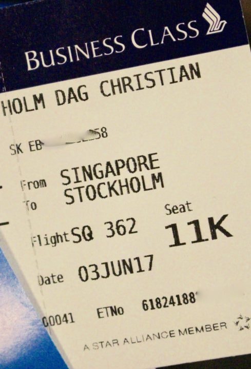 Singapore – Stockholm i Business Class med Singapore Airlines - 1
