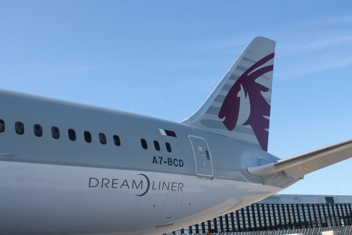 En titt i Qatar Airways Boeing 787 Dreamliner - Economy Class på Qatar Airways Dreamliner - 6