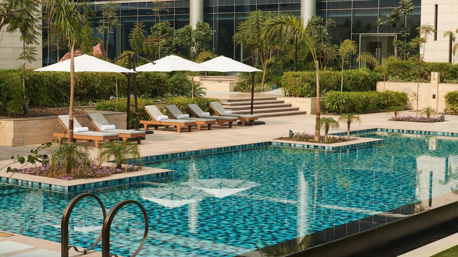 Pool area at The Andaz Delhi
