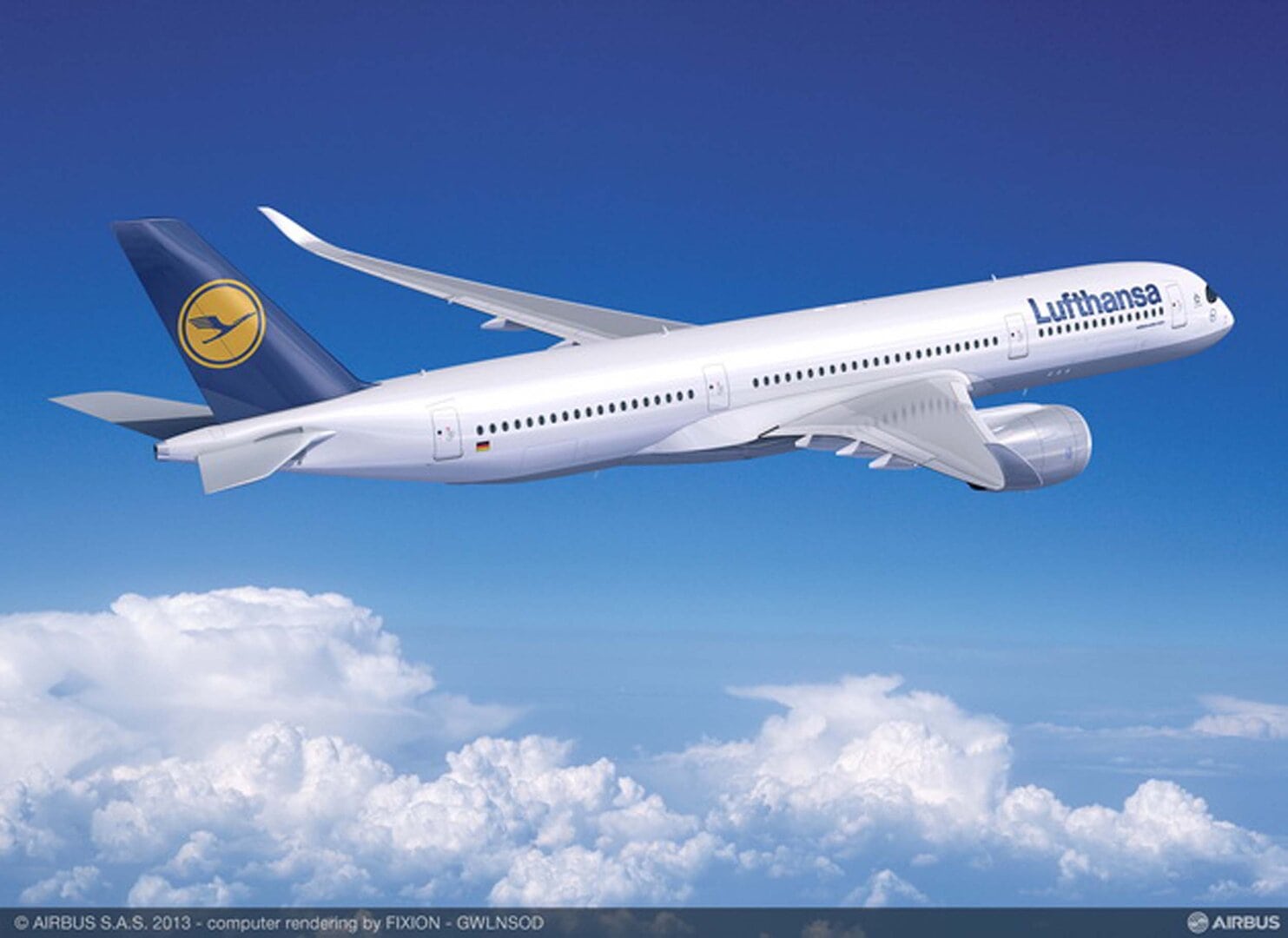 Lufthansa får sin första Airbus A350 i slutet av 2016