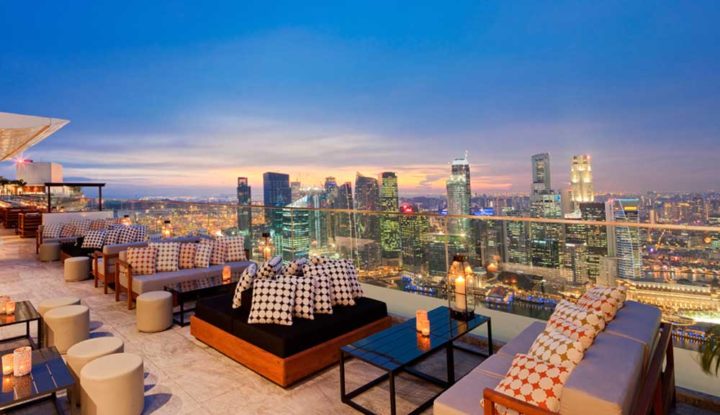 Verdens ti bedste hotel tagbarer - CÉ LA VI (tidligere KU DE TA), Marina Bay Sands, Singapore