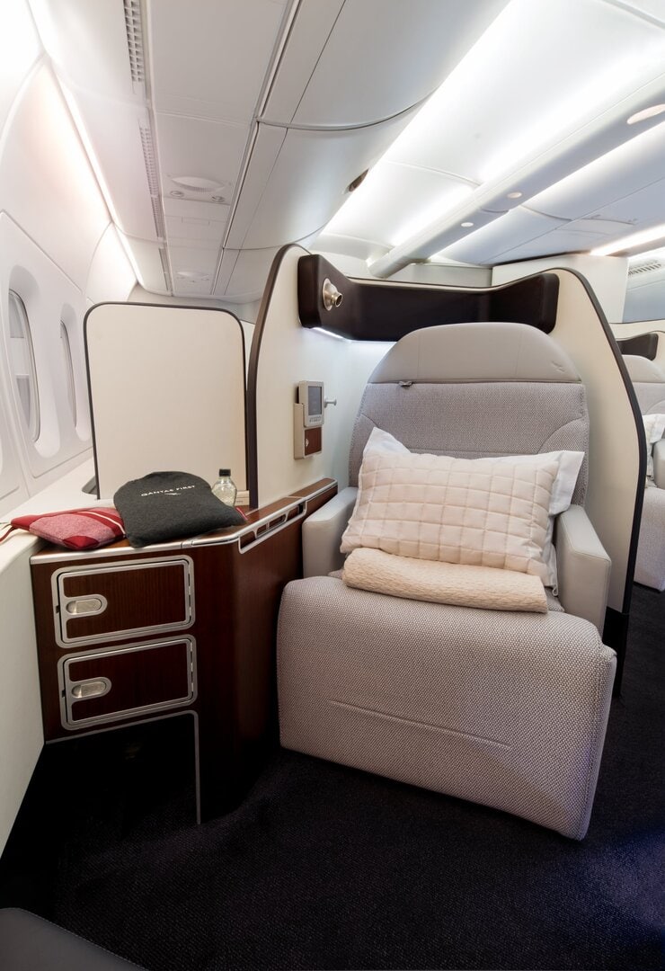Qantas upgraded superjumbo takes to the skies
